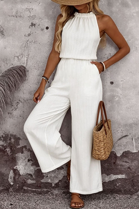 Womens Draped-Neck Vest And Casual Pants Set 