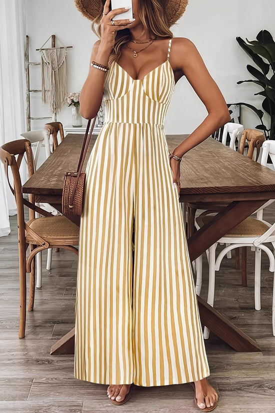 Loose-fitting Sleeveless Backless Jumpsuit For Women 