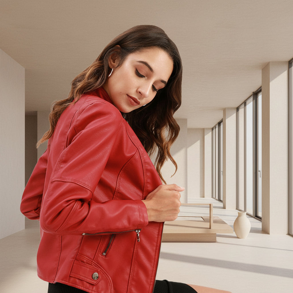 European And American Women's Leather Jackets 