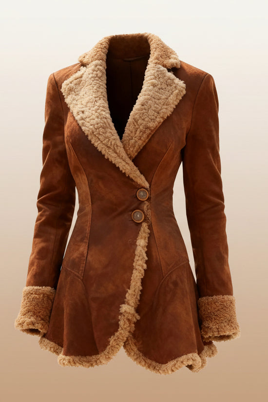 Fleece Jacket  Fur Integrated Thick Coat For Women 