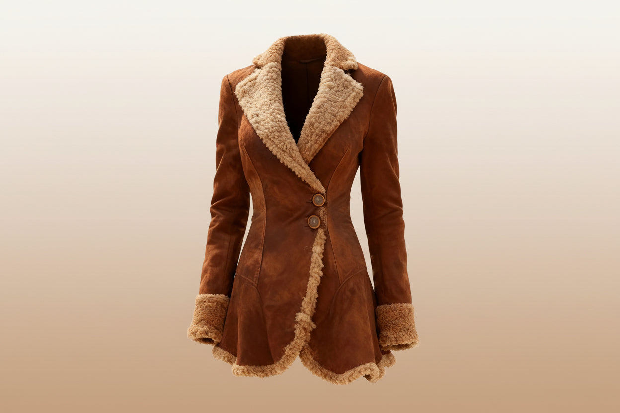 Fleece Jacket  Fur Integrated Thick Coat For Women 