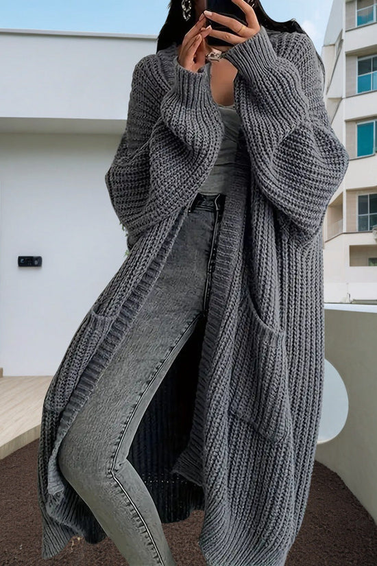 Women’s Long Cardigan Sweater – Autumn/Winter Loose Fit Knitwear, Versatile Style CJ US