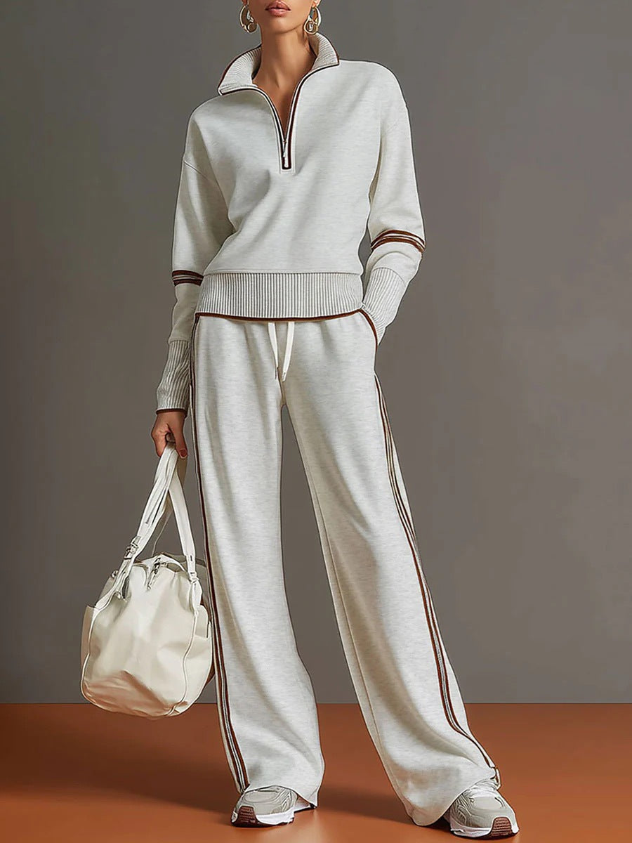 Women's Casual Fashionable Sports Long-Sleeve Suit 