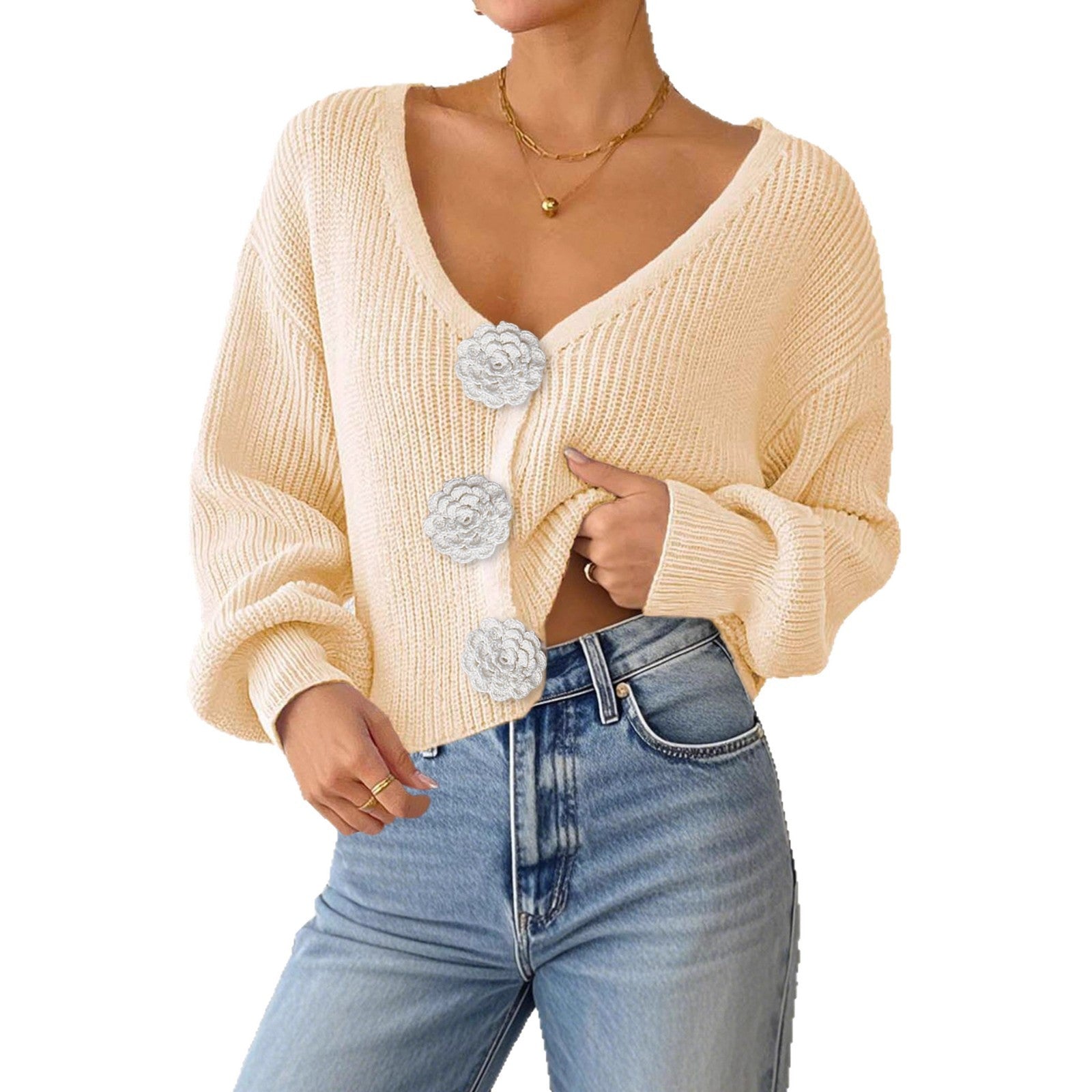 Women’s Knitted Crochet Cardigan CJ