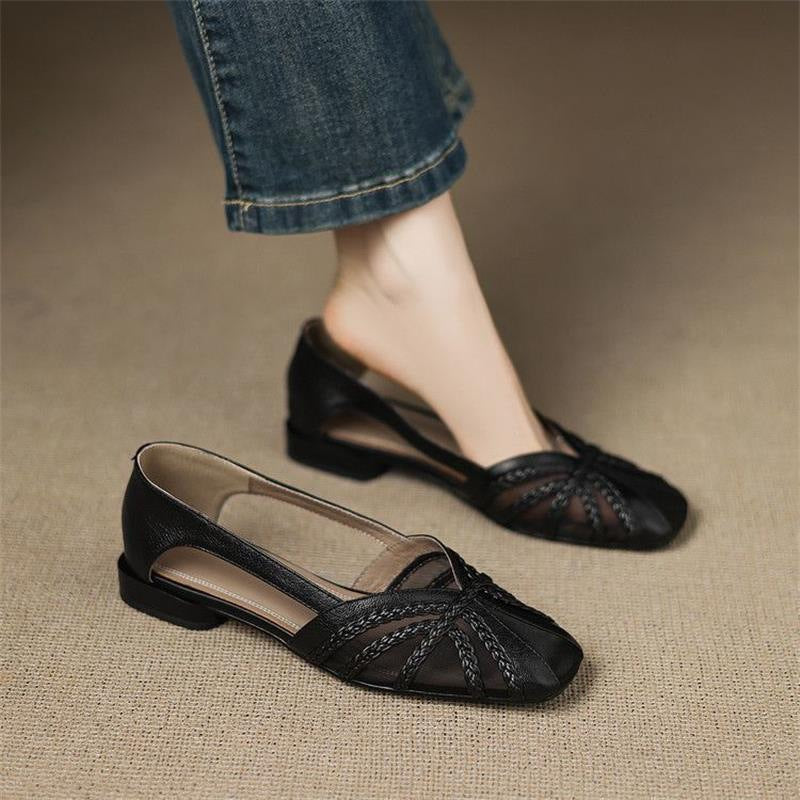 Women's Fashion Mesh Breathable Low-Heel Versatile Sandals 
