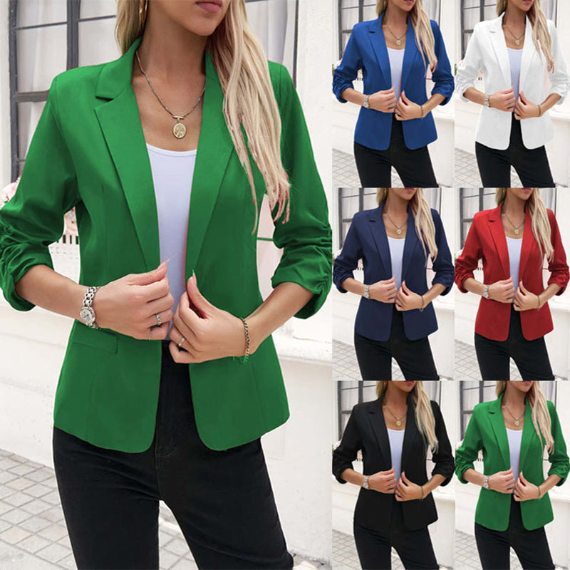 Plus Size Women's Single Button Front Lapel Blouse Elegant Solid Color Long Sleeve Office Shirt Professional Work Wear Tops CJ US