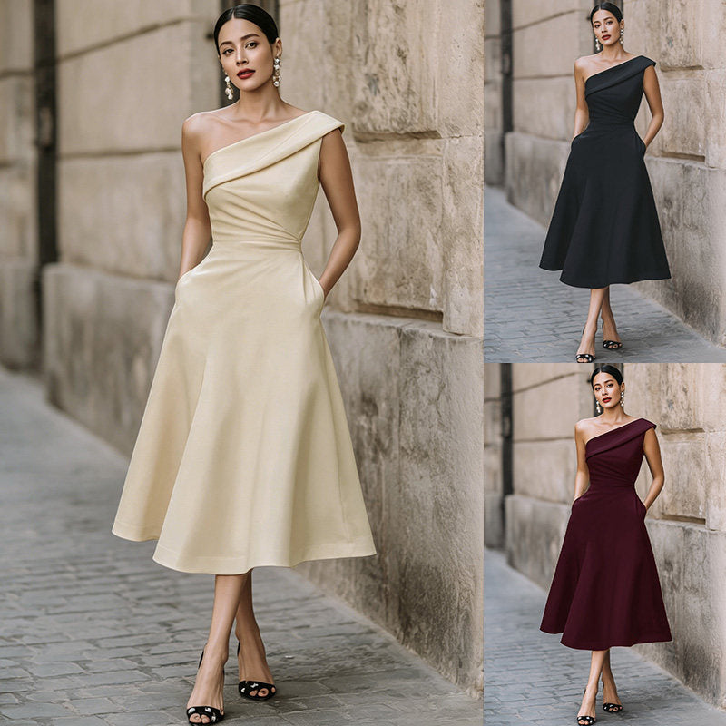 Sexy Off Shoulder Large Swing Women's Dress 