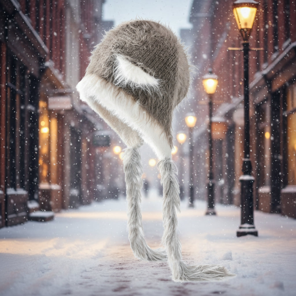 Cat Ears Mink Wool Ear Protection Color Matching Woven Hat Knitted Hat CJ