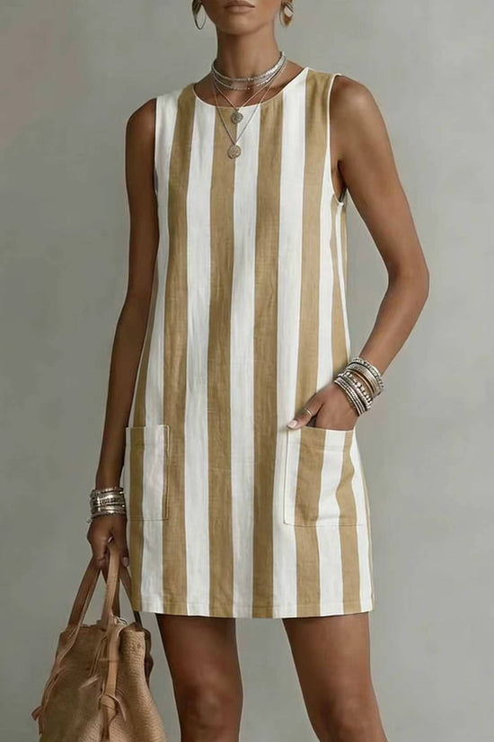 Stylish Casual Striped Slimming Womens Dress 