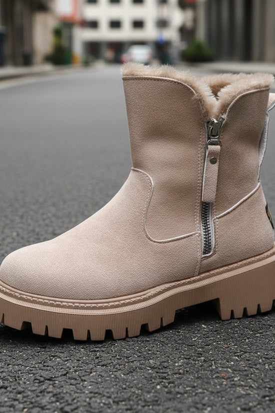 Women’s Plush Snow Boots – Warm Waterproof Winter Boots (Plus Size) 