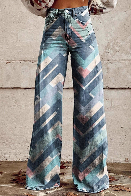 Women's Simple Pants With A Printed Pattern 