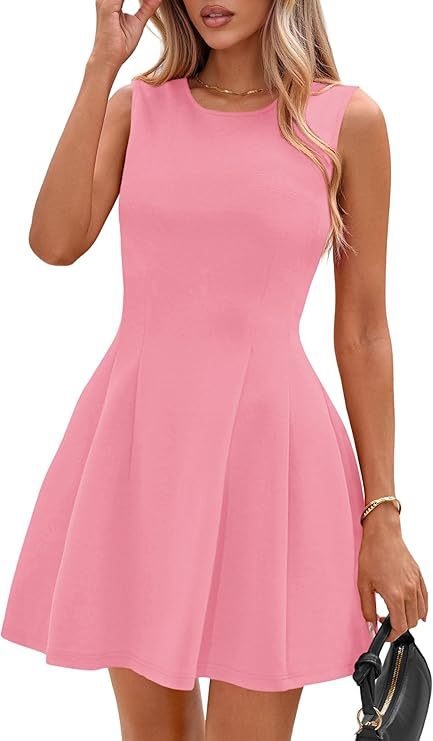 Sleeveless Solid Color Casual Dress Women 