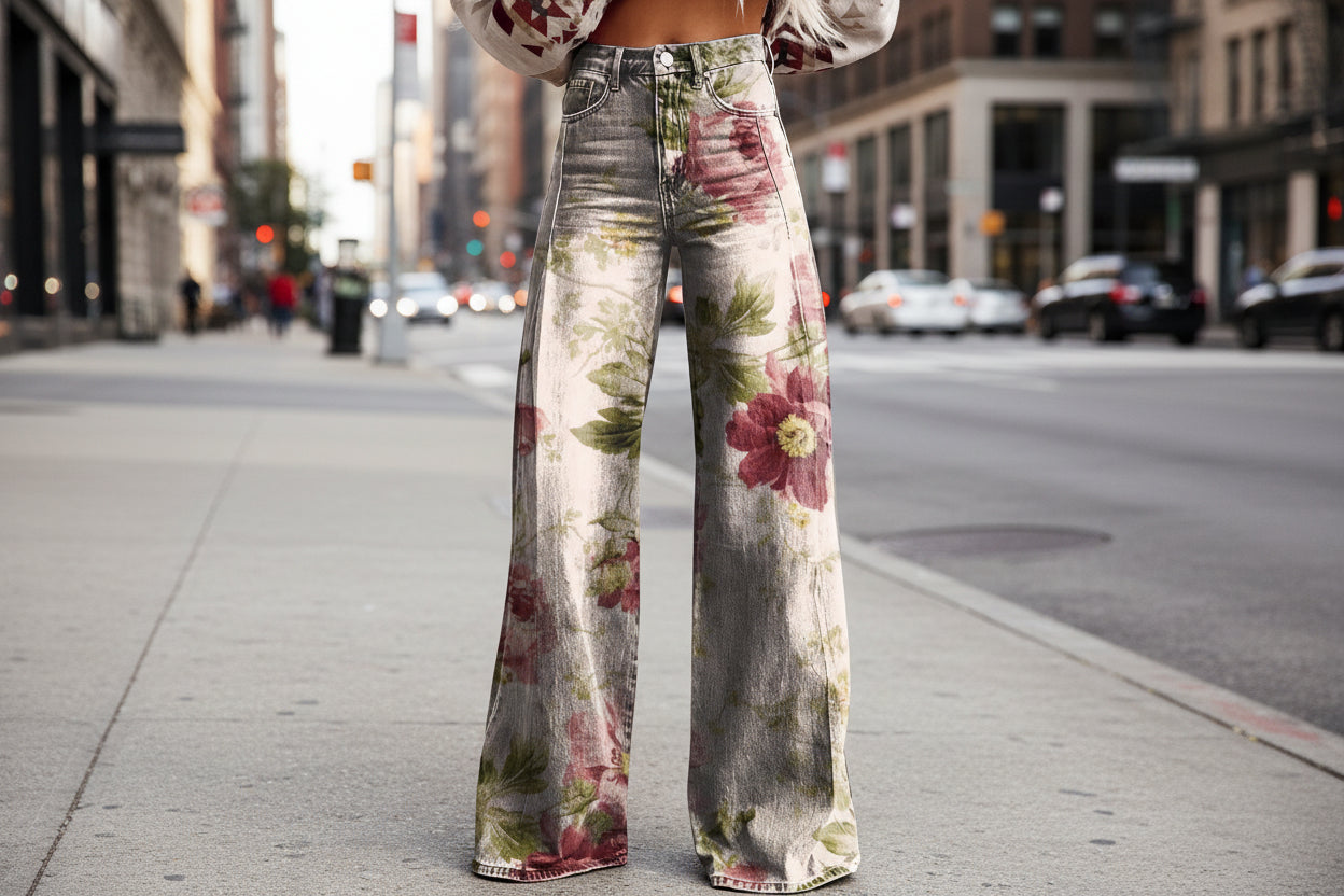 Women's Simple Pants With A Printed Pattern 