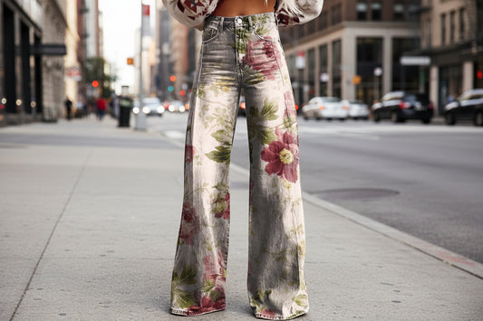 Women's Simple Pants With A Printed Pattern 