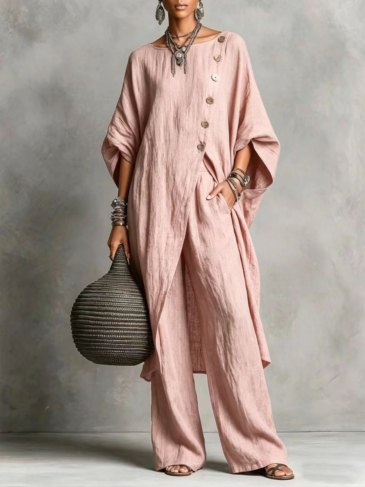 Women's Irregular Casual Shirt Set 