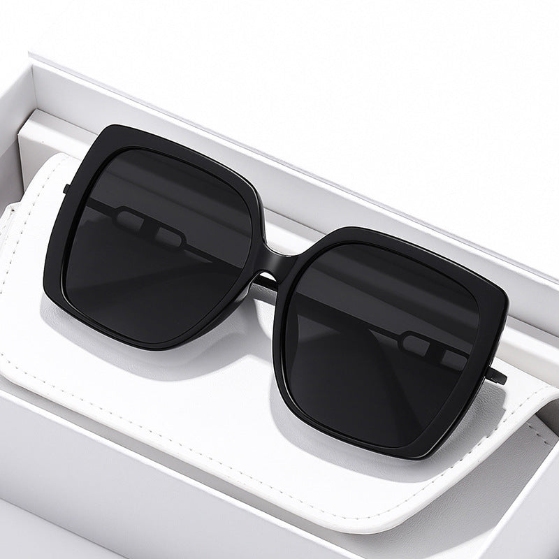 Large Metal Frame Polarized Sunglasses – Oversized Driving Shades
