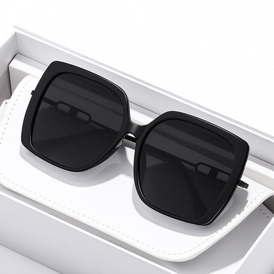 Large Metal Frame Polarized Sunglasses – Oversized Driving Shades