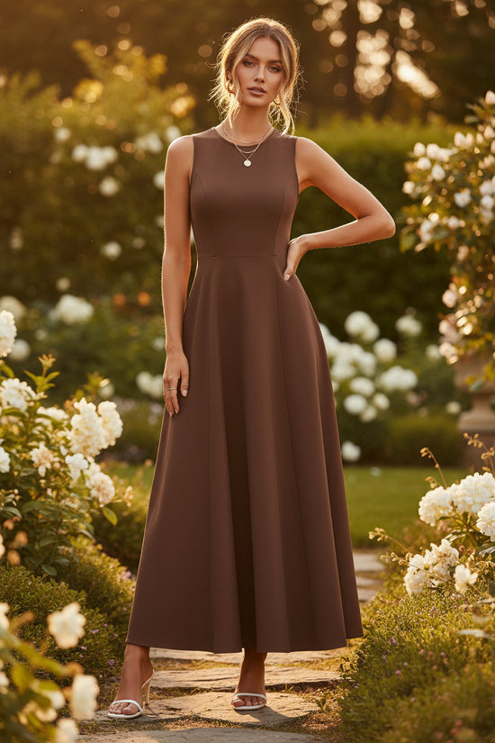 Womens Slim-Fit Long Casual Vest Dress 