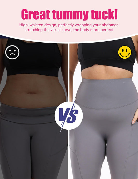 Cropped High-Waisted Yoga Pants with Diagonal Pockets CJ US