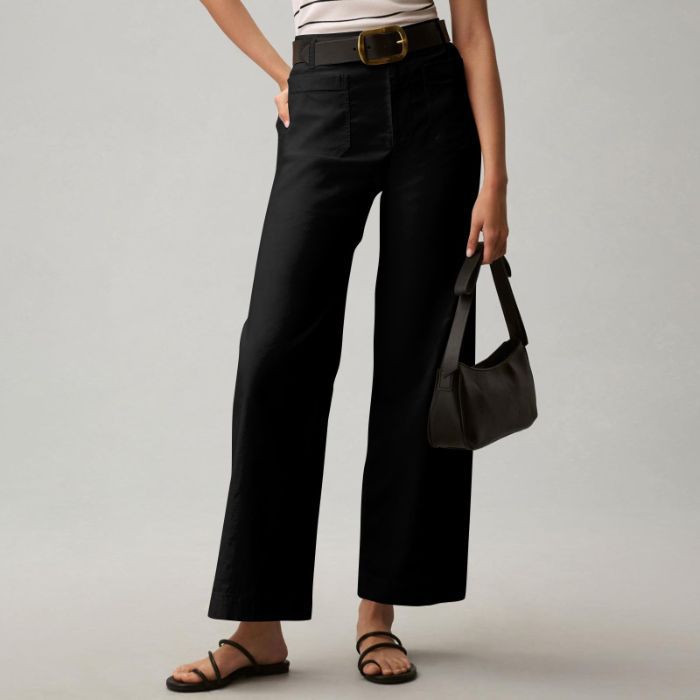 Plus-size High-waisted Slimming Solid-color Suit Pants 