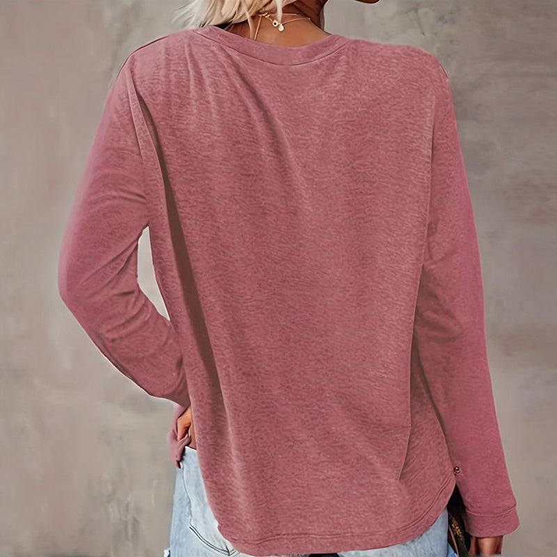 Christmas Shirts For Women, Cute Christmas Tree Graphic Long Sleeve T-Shirt, Funny Holiday Xmas Top For Party, Family Matching PJ Outfit CJ US