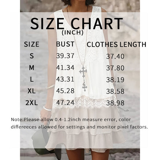 Sleeveless Lace Patchwork Sundress Clothes Casual Dresses CJ