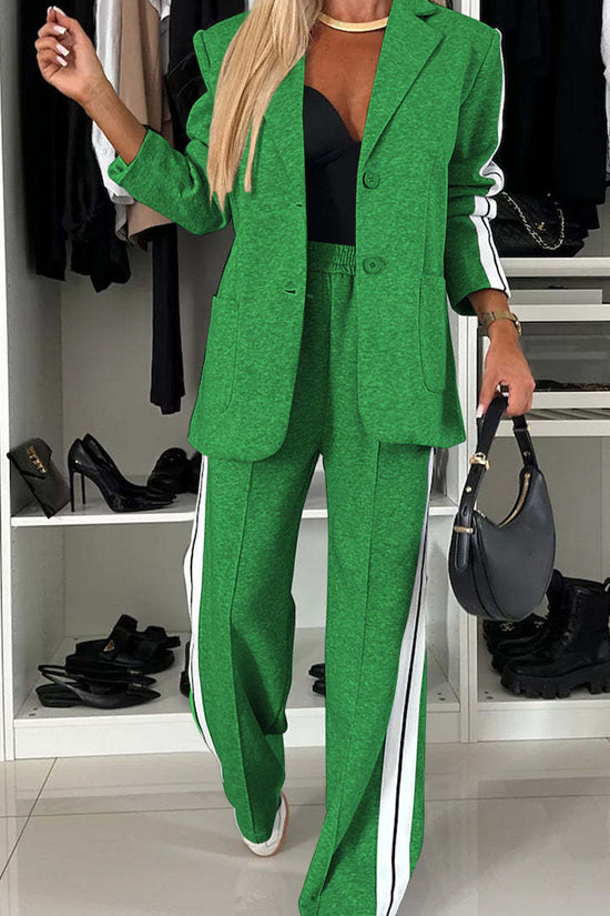 Women’s Elegant Solid Color Suit Set 