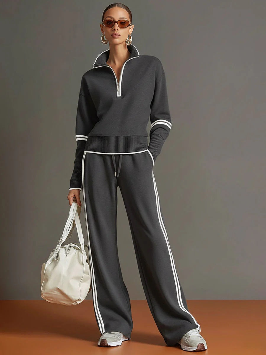 Women's Casual Fashionable Sports Long-Sleeve Suit 