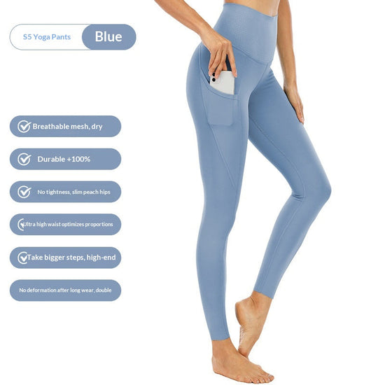 High Waist Pocket Stretch Leggings Women 