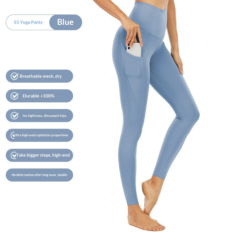High Waist Pocket Stretch Leggings Women 