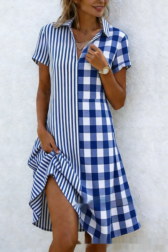 Bohemian 3D Printed V-Neck Short-Sleeve Maxi Dress 