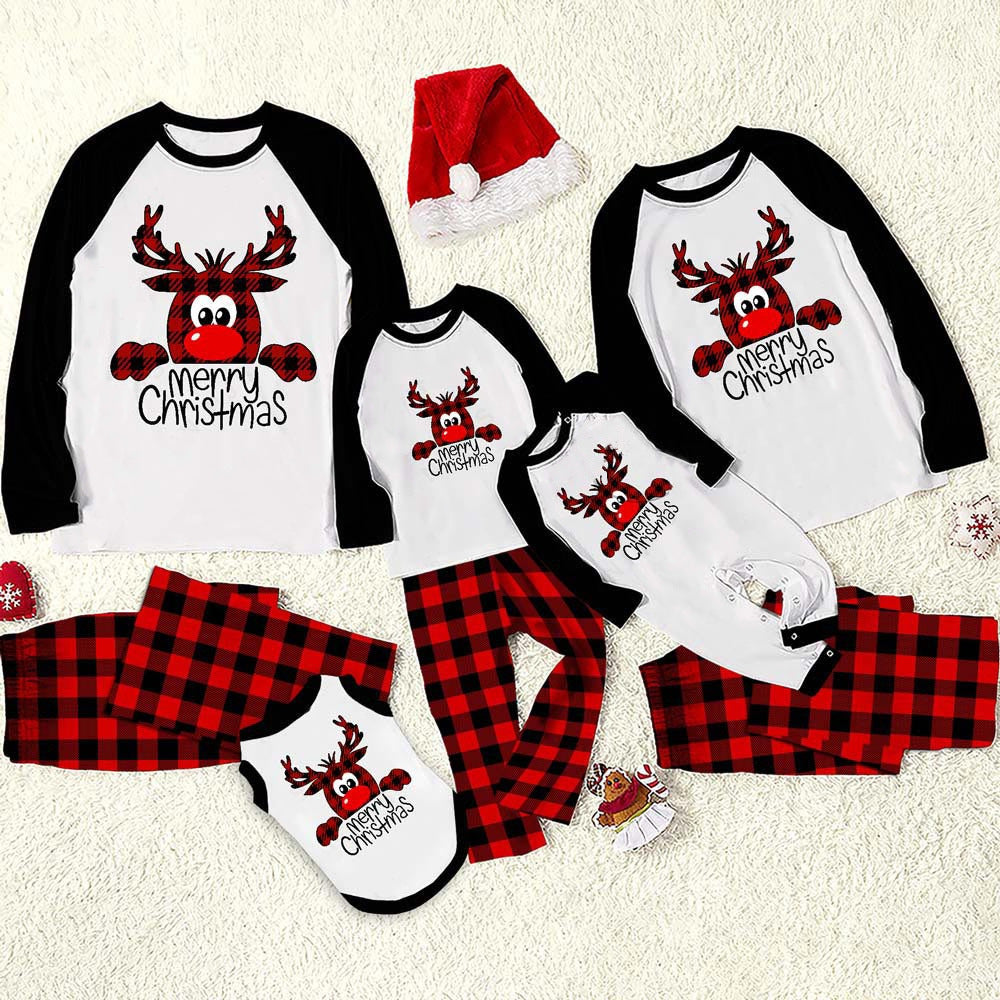 Family Christmas Pajamas Matching Sets Christmas Sleepwear Parent-Child Pjs Outfit For Christmas Holiday Xmas Party CJ