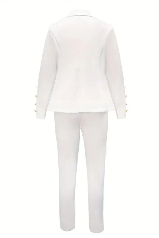 Women’s Double-Breasted Blazer & Slim Trousers Set CJ US