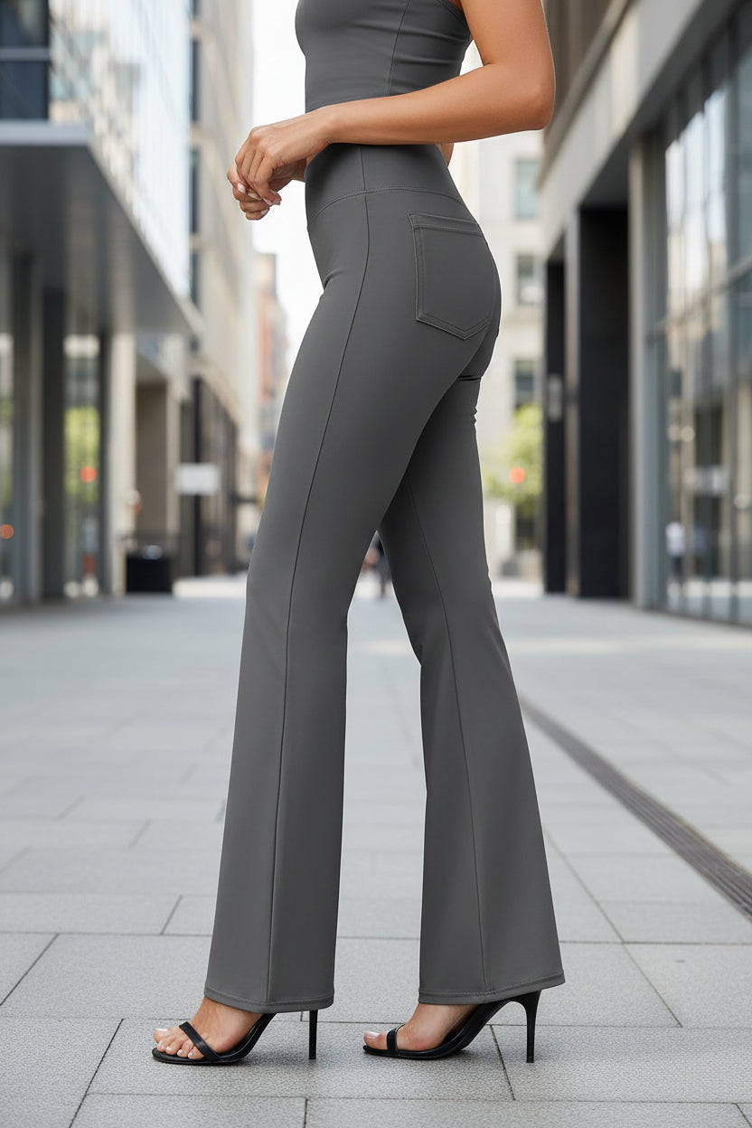 Business-casual High-waisted Stretch Trousers 