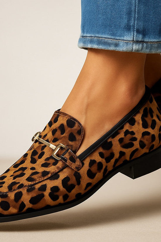 New Pointed-toe Low-cut Leopard-print Casual Shoes 