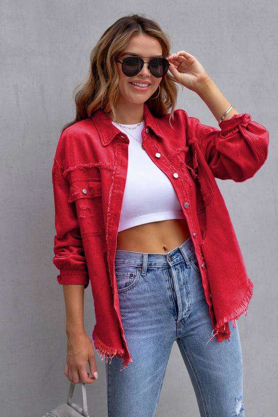 Ripped Shirt Jacket Female | oversized shirts for women | Diversi