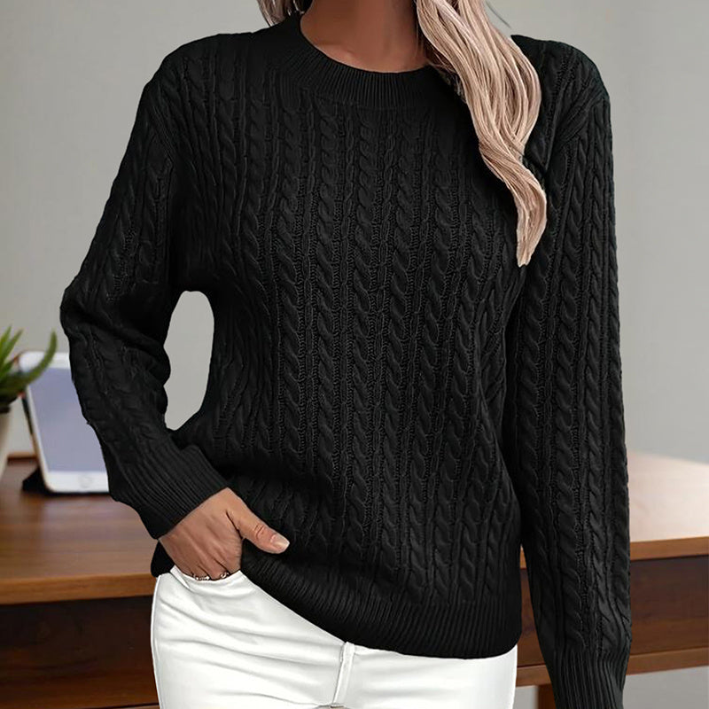 Womens Textured Long Sleeve Sweater Crewneck Pullover Dressy Casual Tops 2025 Fall Trendy Outfits CJ US