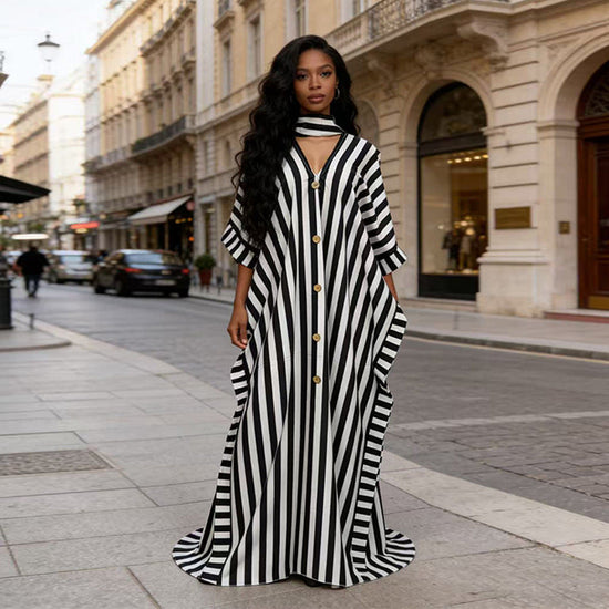 Casual Loose-fitting Dress African Style Plus Size Fashionable Long 