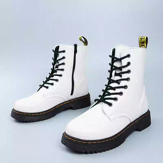 Women’s Martin Short Boots – Classic Lace-Up Ankle Boots - FitiqueFit