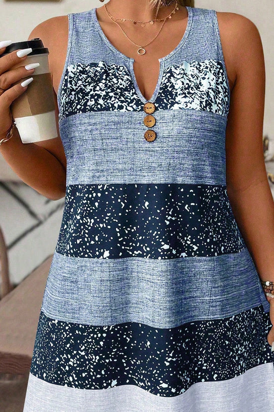 Plus Size Striped Tank Top & Skirt Set CJ US