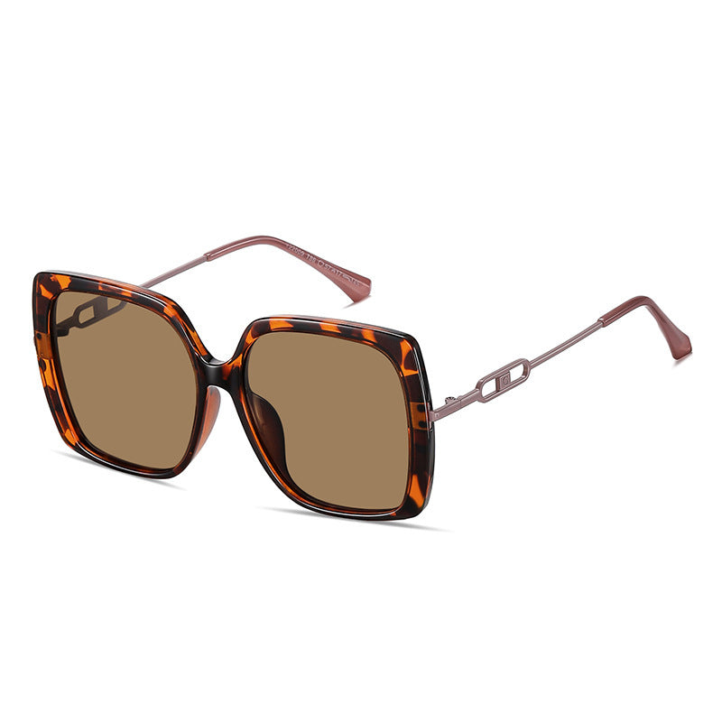 Large Metal Frame Polarized Sunglasses – Oversized Driving Shades