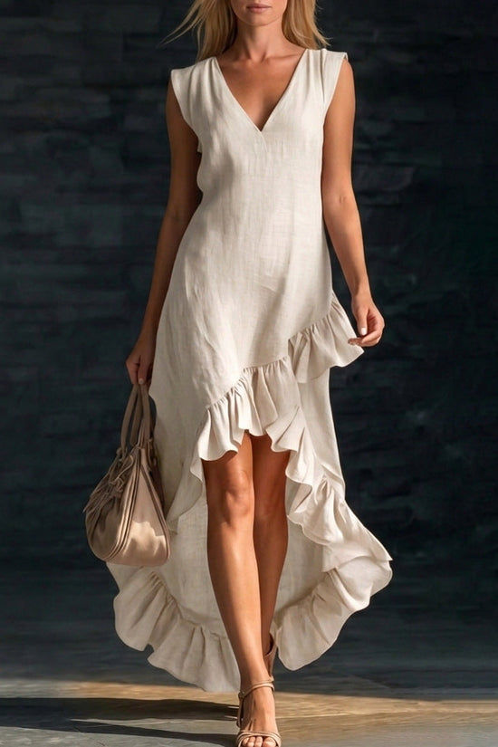 New Cotton-linen Long Dress For Women 