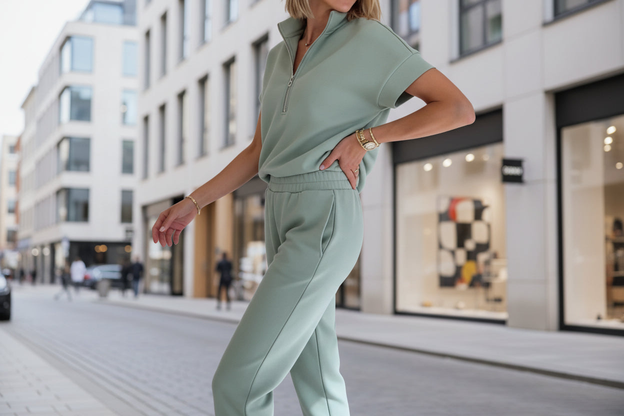 Athleisure T-shirt And Pants Two-piece Set 