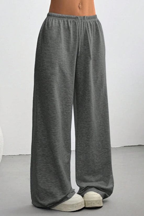 Straight-leg Minimalist Solid-color Womens Sweatpants 