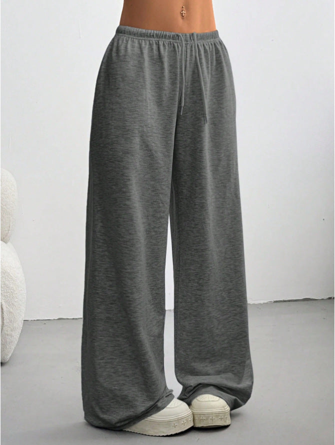 Straight-leg Minimalist Solid-color Womens Sweatpants 