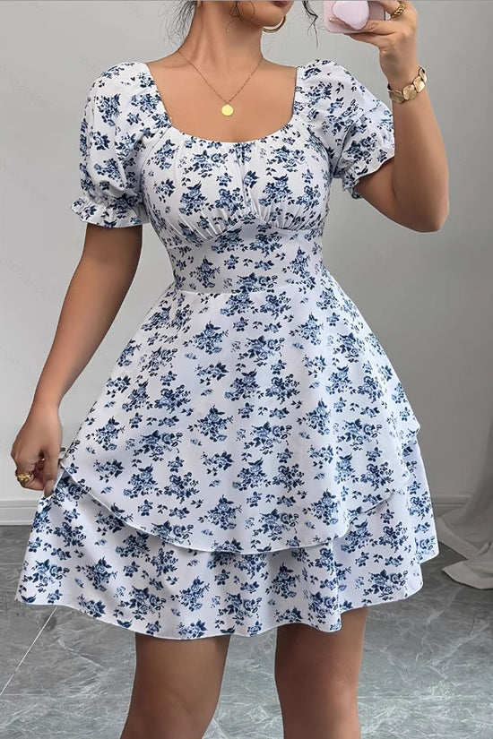 Women's Blue Floral Dress 