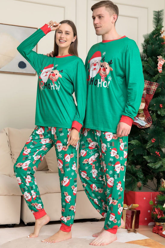 Christmas Pajamas For Family Matching Family Christmas PJs Sets Santa Claus Printed Top Sleepwear CJ