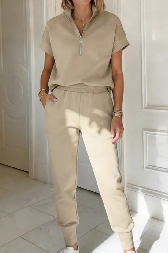 Athleisure T-shirt And Pants Two-piece Set 