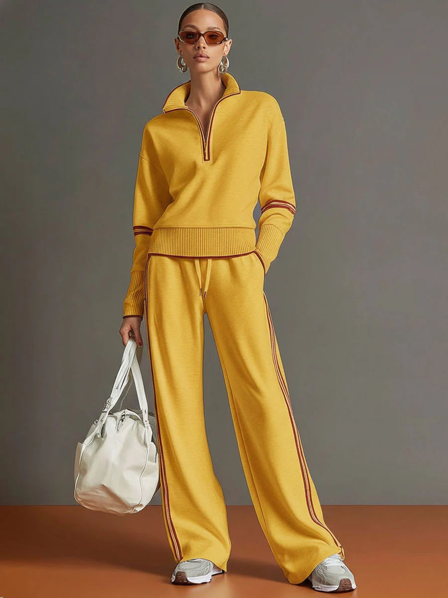 Women's Casual Fashionable Sports Long-Sleeve Suit 