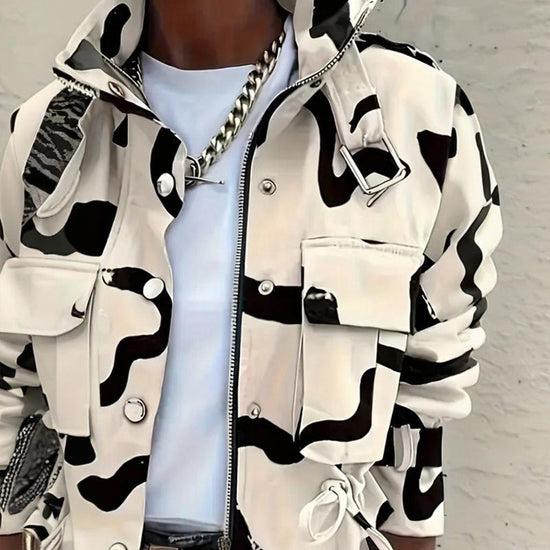 Women’s stand collar drawstring hem jacket CJ US